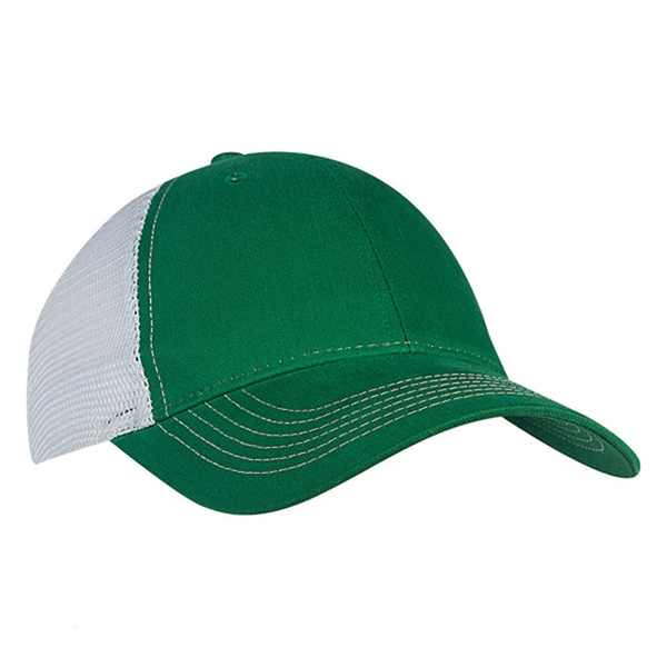 Brushed Cotton Twill Cap with White Stitching and Mesh.... from ASI 80129 Quake City Caps