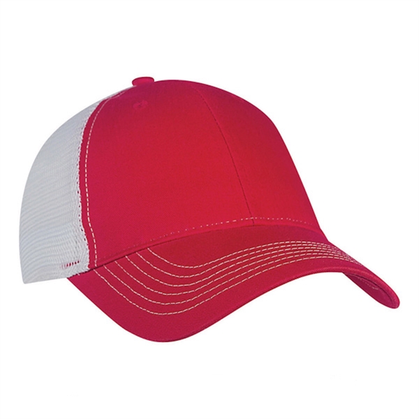 Brushed Cotton Twill Cap with White Stitching and Mesh.... from ASI 80129 Quake City Caps