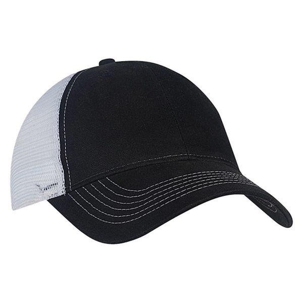 Brushed Cotton Twill Cap with White Stitching and Mesh.... from ASI 80129 Quake City Caps