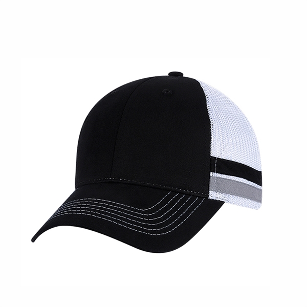 Six panel trucker cap with side taping cap.... from ASI 80129 Quake City Caps