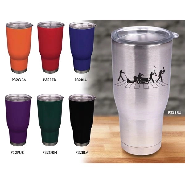 32 oz. Stainless Vacuum Insulated Tumbler.... from ASI 36705 Archer's Decorative Glass Corp