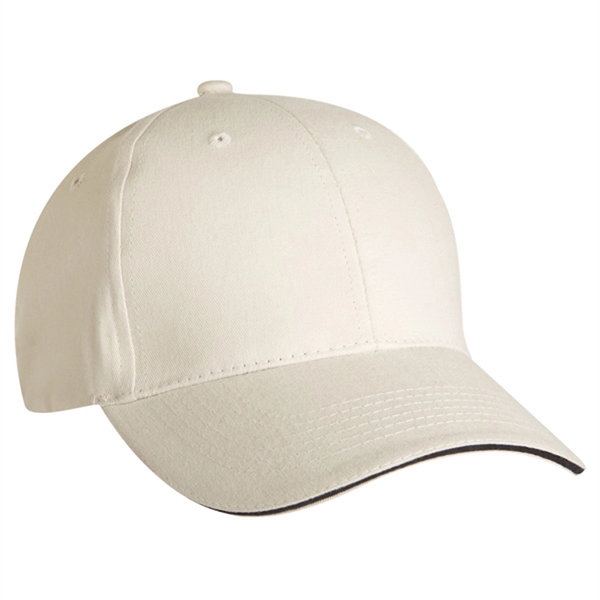 Low profile, brushed cotton twill, sandwich visor, 6 panel baseball cap.... from ASI 80129 Quake City Caps