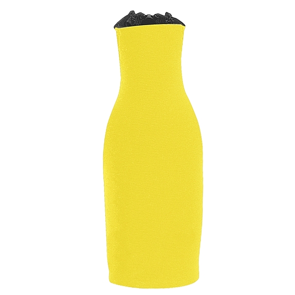 Long necked bottle insulator with zippered closure with O-ring pull.... from ASI 61125 Hit Promotional Products / Hit®