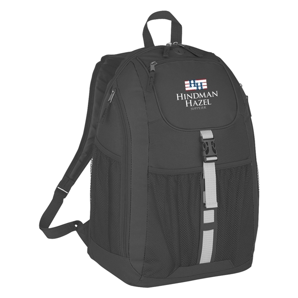 Backpack made of 600 denier polyester with web carrying handle.... from ASI 61125 Hit Promotional Products / Hit®