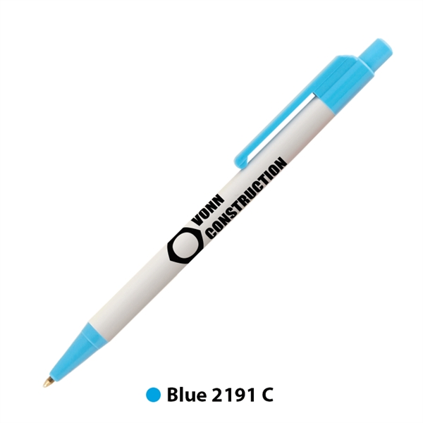 5.88" x 0.37" x 1.16" neon chromatic plunger-action pen with pocket... from ASI 62088 IDProductsource
