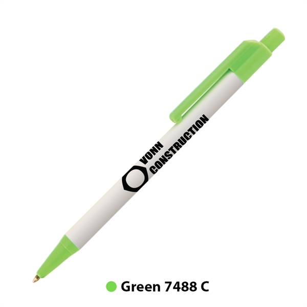 5.88" x 0.37" x 1.16" neon chromatic plunger-action pen with pocket... from ASI 62088 IDProductsource
