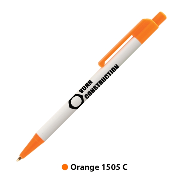 5.88" x 0.37" x 1.16" neon chromatic plunger-action pen with pocket... from ASI 62088 IDProductsource