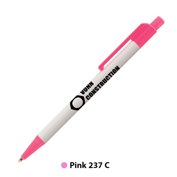 5.88" x 0.37" x 1.16" neon chromatic plunger-action pen with pocket... from ASI 62088 IDProductsource
