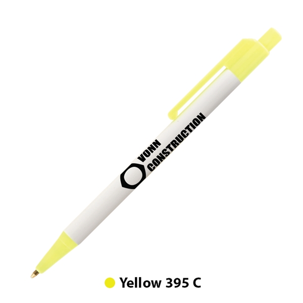 5.88" x 0.37" x 1.16" neon chromatic plunger-action pen with pocket... from ASI 62088 IDProductsource