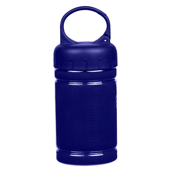 cooling sports towel in a plastic container with a clip.... from ASI 57956 Graphco line