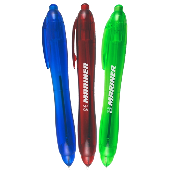 Large colorful translucent click-action pen.... from ASI 57956 Graphco line
