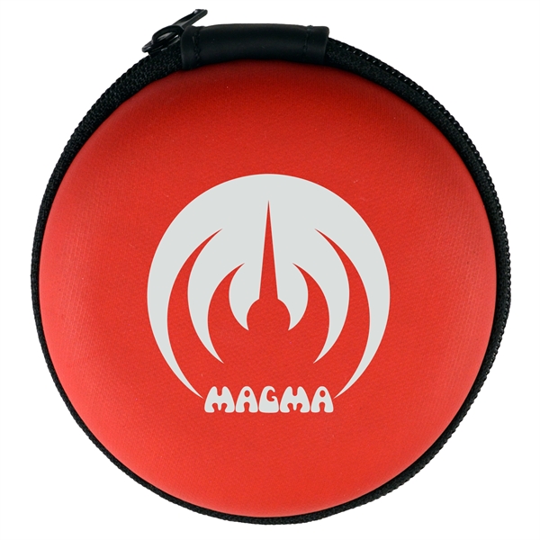 3" protective round earbud  case with zip closure and a... from ASI 57956 Graphco line