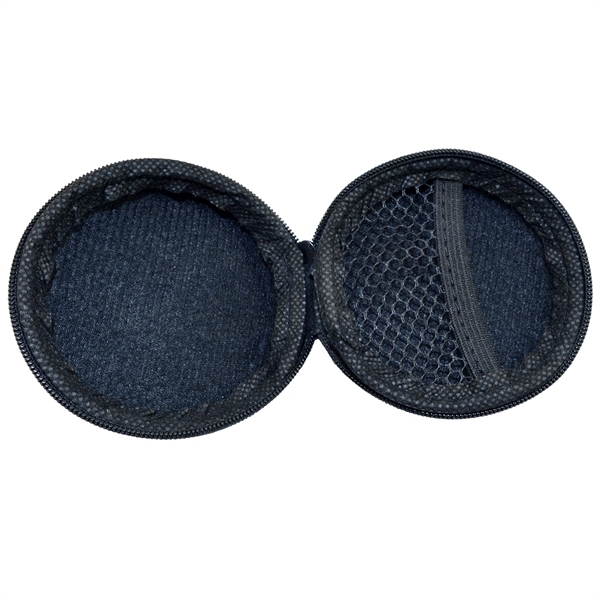 3" protective round earbud  case with zip closure and a... from ASI 57956 Graphco line