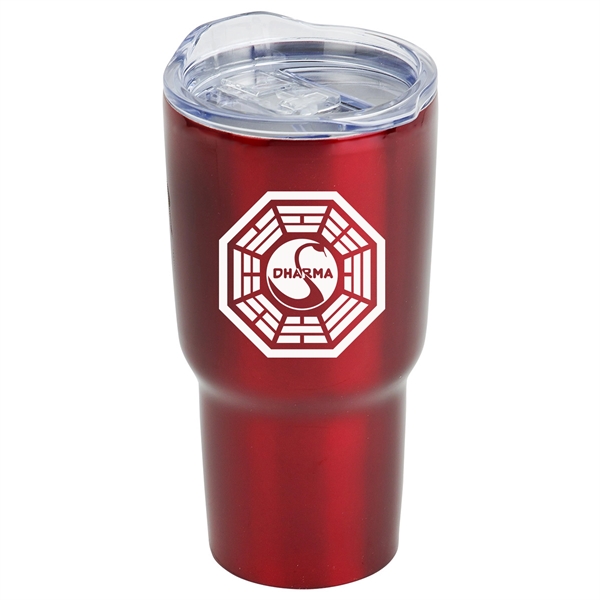 30 oz. stainless steel double wall insulated tumbler featuring a clear... from ASI 57956 Graphco line