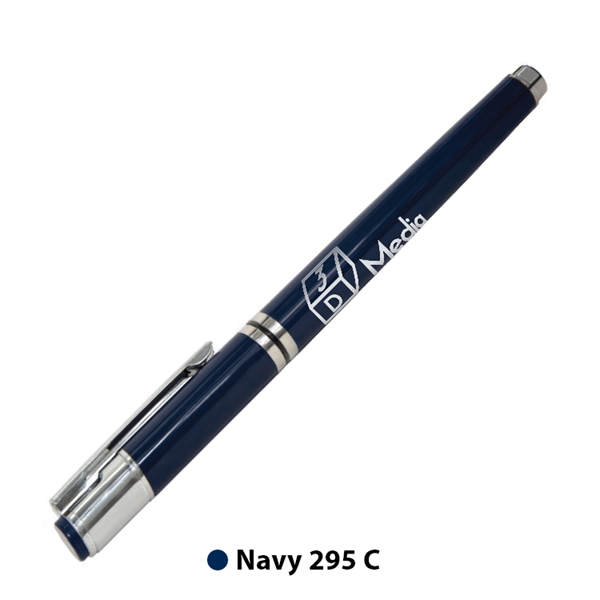 Plastic gel pen with removable cap, chrome accents, rubber grip and... from ASI 62088 IDProductsource