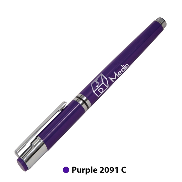 Plastic gel pen with removable cap, chrome accents, rubber grip and... from ASI 62088 IDProductsource