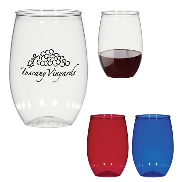16 oz. clear stemless wine glass made in the USA of... from ASI 61125 Hit Promotional Products / Hit®