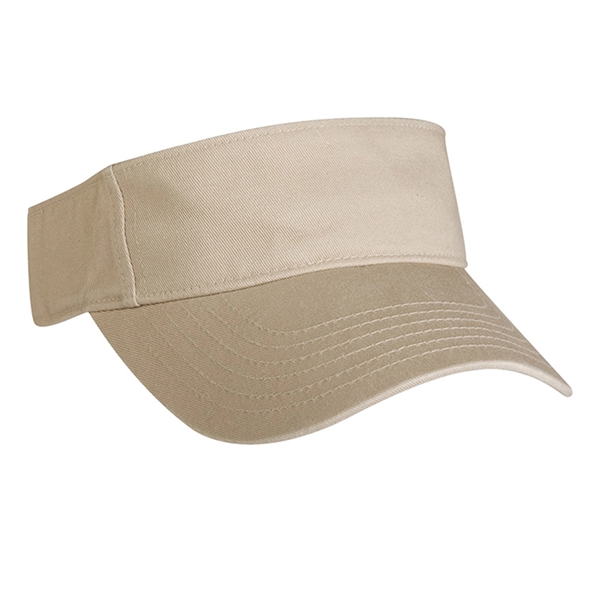 Laundered chino twill 3-panel visor with hook and loop closure.... from ASI 80129 Quake City Caps