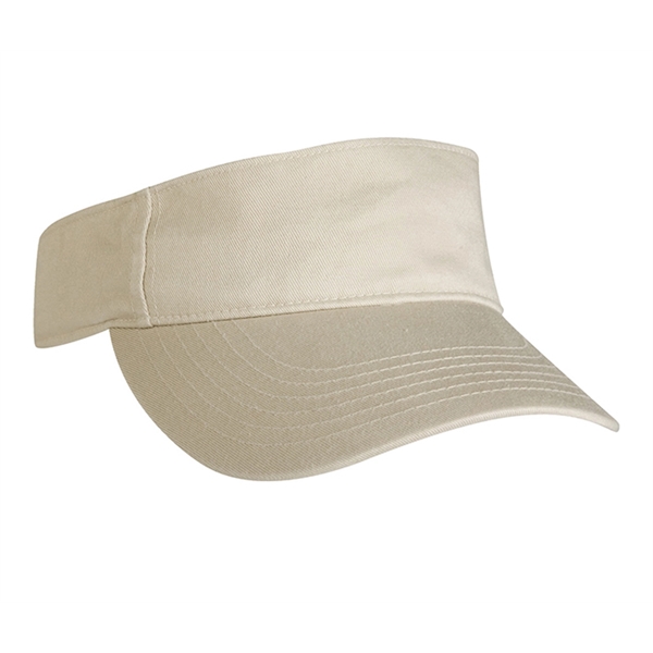 Laundered chino twill 3-panel visor with hook and loop closure.... from ASI 80129 Quake City Caps