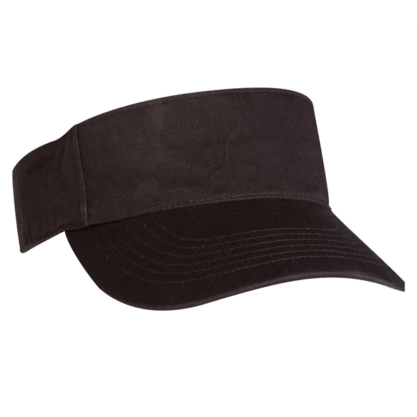 Laundered chino twill 3-panel visor with hook and loop closure.... from ASI 80129 Quake City Caps