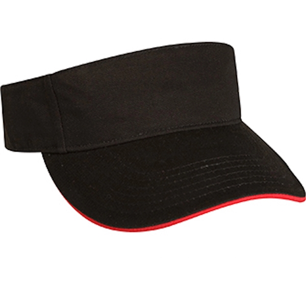 Laundered chino twill visor with a contrasting mock sandwich visor.... from ASI 80129 Quake City Caps