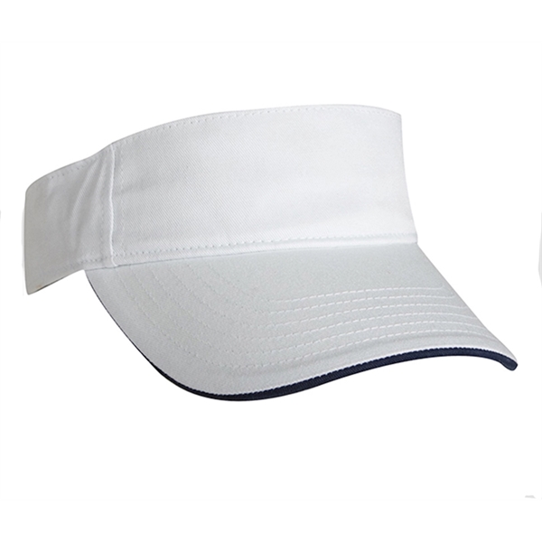 Laundered chino twill visor with a contrasting mock sandwich visor.... from ASI 80129 Quake City Caps