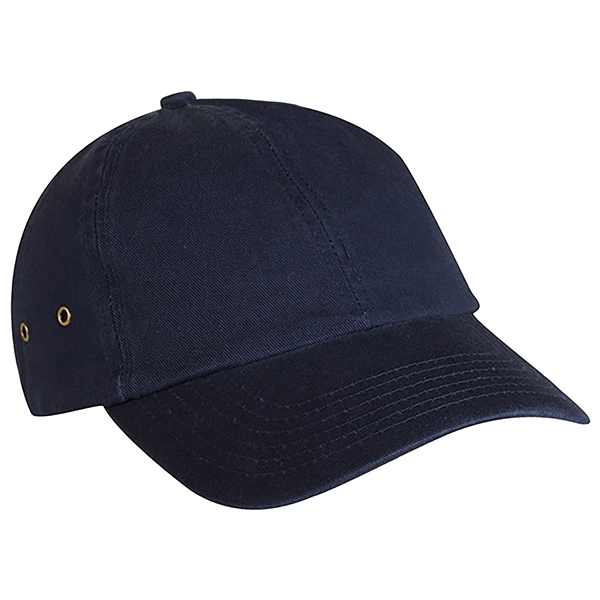 Laundered Chino Cap with Side Metal Eyelets.... from ASI 80129 Quake City Caps