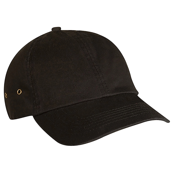 Laundered Chino Cap with Side Metal Eyelets.... from ASI 80129 Quake City Caps