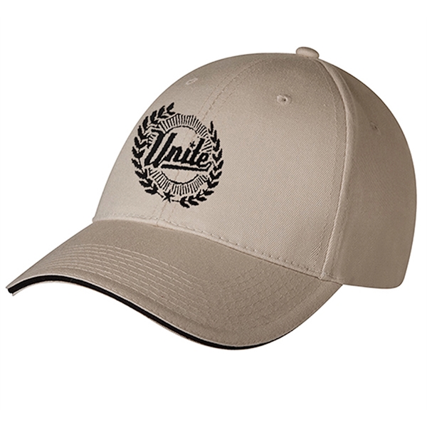 Unwashed chino twill cap with sandwich visor.... from ASI 80129 Quake City Caps