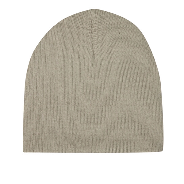 Regular gauge knit 100% acrylic 8" narrow beanie.... from ASI 80129 Quake City Caps