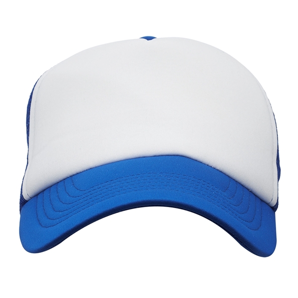 Structured mesh cap with pre-curved visor and adjustable plastic snap closure.... from ASI 39552 BEL Promo