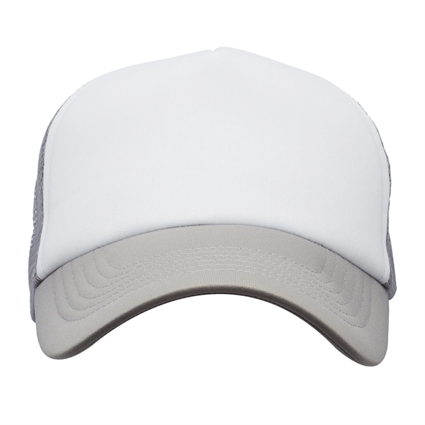 Structured mesh cap with pre-curved visor and adjustable plastic snap closure.... from ASI 39552 BEL Promo