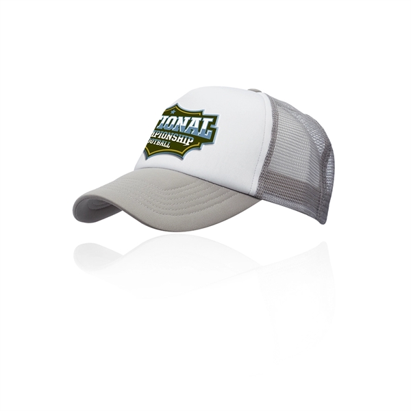 Structured mesh cap with pre-curved visor and adjustable plastic snap closure.... from ASI 39552 BEL Promo