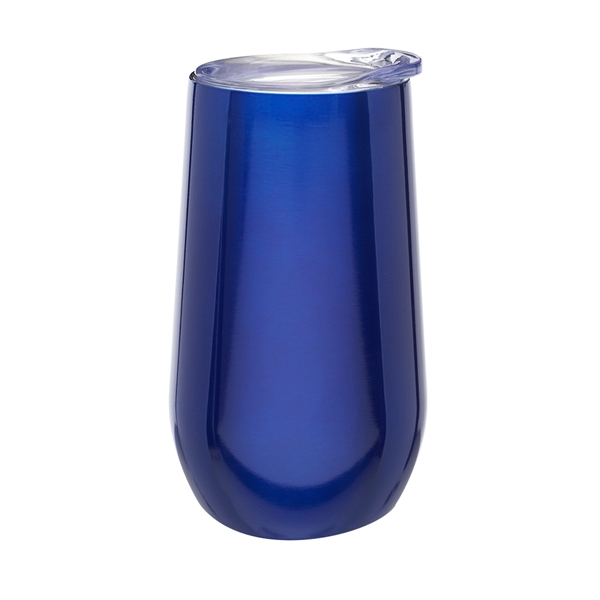 9 oz. stemless flute wine glass with clear press on lid,... from ASI 39552 BEL Promo