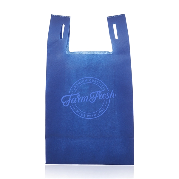 Lightweight and reusable tote bag made of t-shirt style, non-woven material.... from ASI 39552 BEL Promo