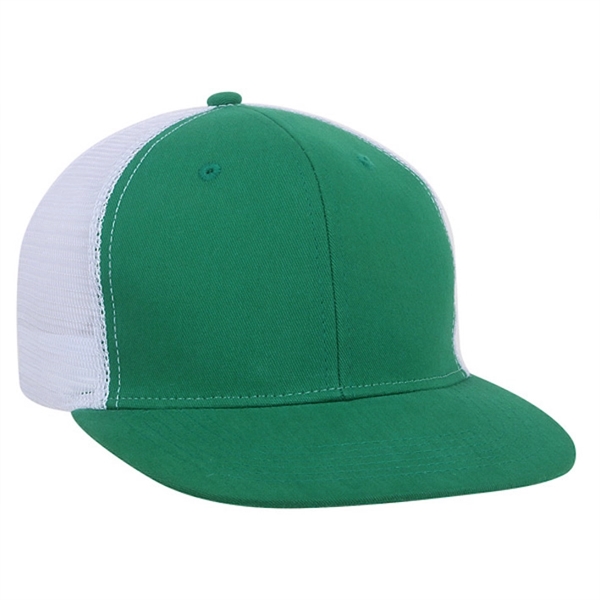 Medium profile, structured brushed cotton flat bill cap.... from ASI 80129 Quake City Caps