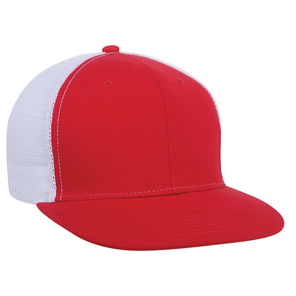 Medium profile, structured brushed cotton flat bill cap.... from ASI 80129 Quake City Caps