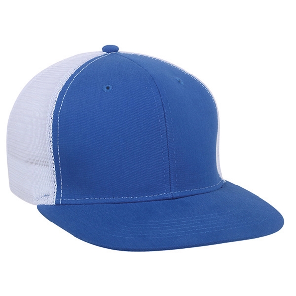 Medium profile, structured brushed cotton flat bill cap.... from ASI 80129 Quake City Caps