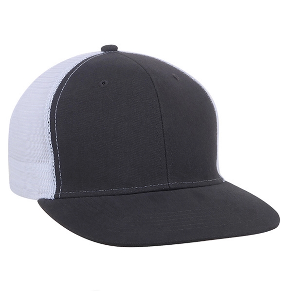 Medium profile, structured brushed cotton flat bill cap.... from ASI 80129 Quake City Caps