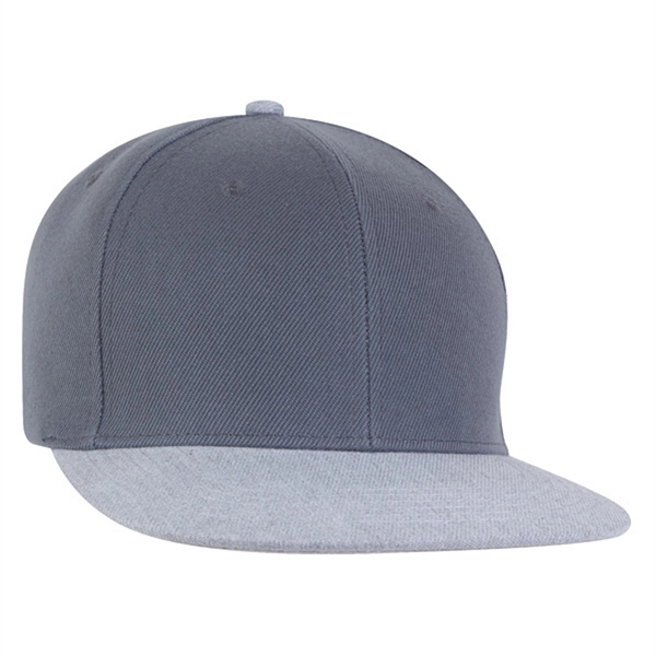 Medium Profile Acrylic Flat Bill with Contrast Crown Cap.... from ASI 80129 Quake City Caps