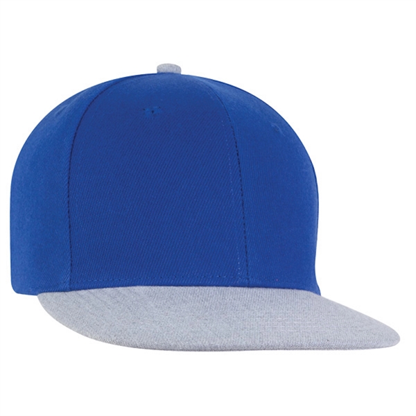 Medium Profile Acrylic Flat Bill with Contrast Crown Cap.... from ASI 80129 Quake City Caps