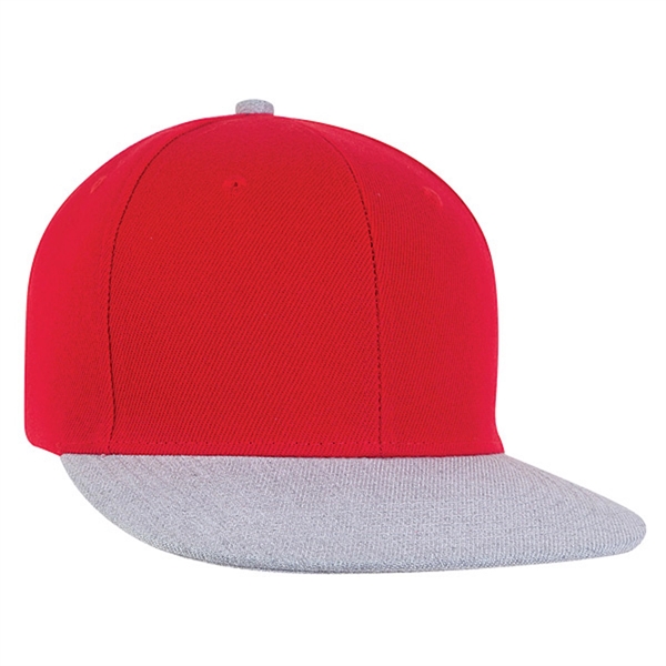 Medium Profile Acrylic Flat Bill with Contrast Crown Cap.... from ASI 80129 Quake City Caps