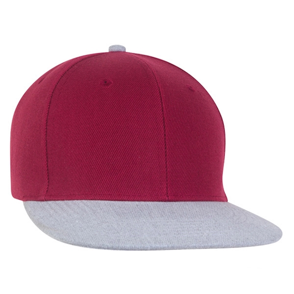 Medium Profile Acrylic Flat Bill with Contrast Crown Cap.... from ASI 80129 Quake City Caps