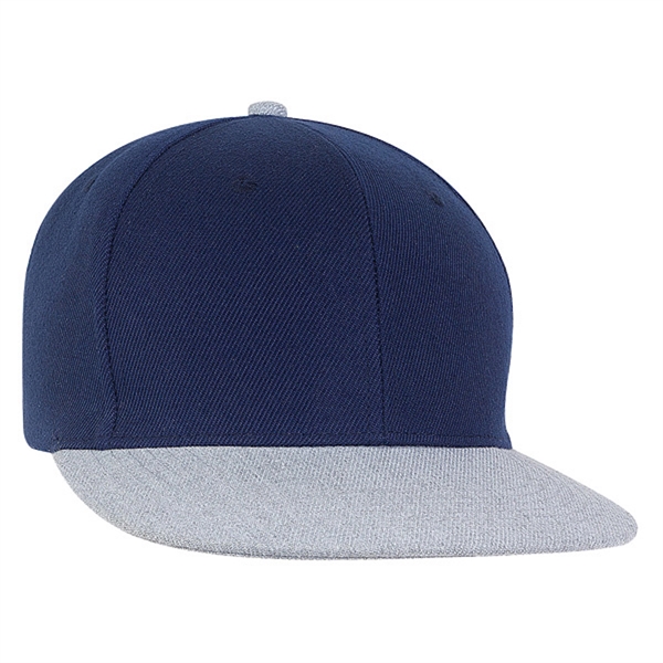 Medium Profile Acrylic Flat Bill with Contrast Crown Cap.... from ASI 80129 Quake City Caps