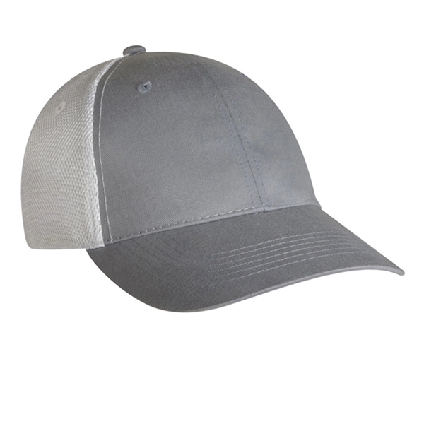 6-panel, brushed 100% cotton twill baseball cap with an athletic mesh... from ASI 80129 Quake City Caps