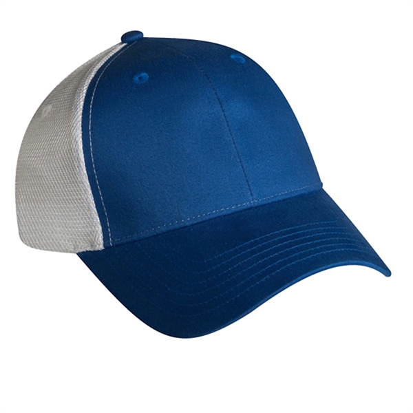 6-panel, brushed 100% cotton twill baseball cap with an athletic mesh... from ASI 80129 Quake City Caps