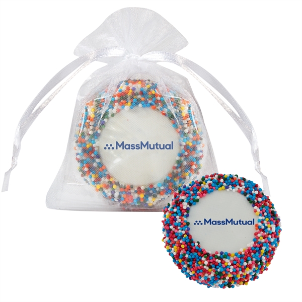 Custom Chocolate Covered Oreo® Organza Bag. Item size: 2.75"W x 3.875"H.... from ASI 71685 Midnite Snax®