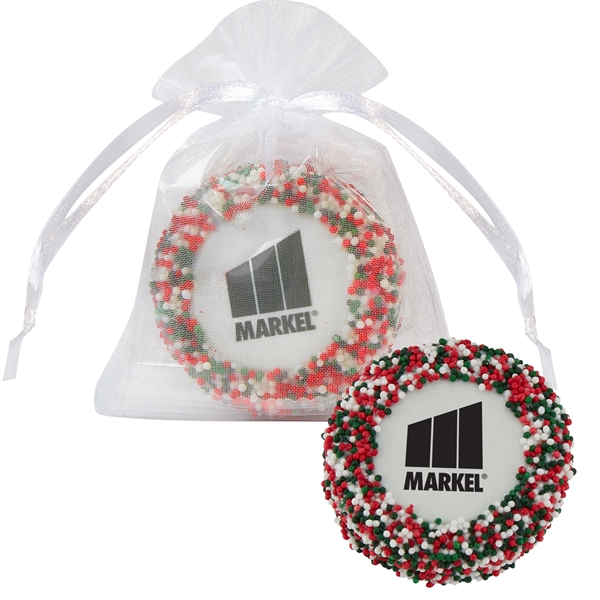 Custom Chocolate Covered Oreo® Organza Bag. Item size: 2.75"W x 3.875"H.... from ASI 71685 Midnite Snax®