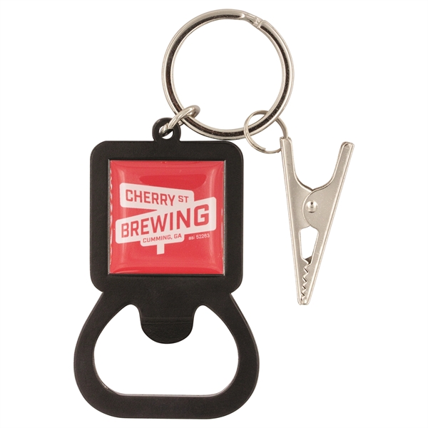 2.5" x 1.57" x 3mm aluminum bottle opener keychain with alligator... from ASI 52263 EMT / EMT EASY