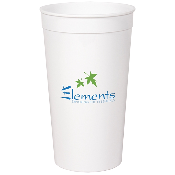 Smooth white stadium cup, offset printed.... from ASI 88200 TK Sorg's - A Div of Arch Promo Group, LLC / GRANDE